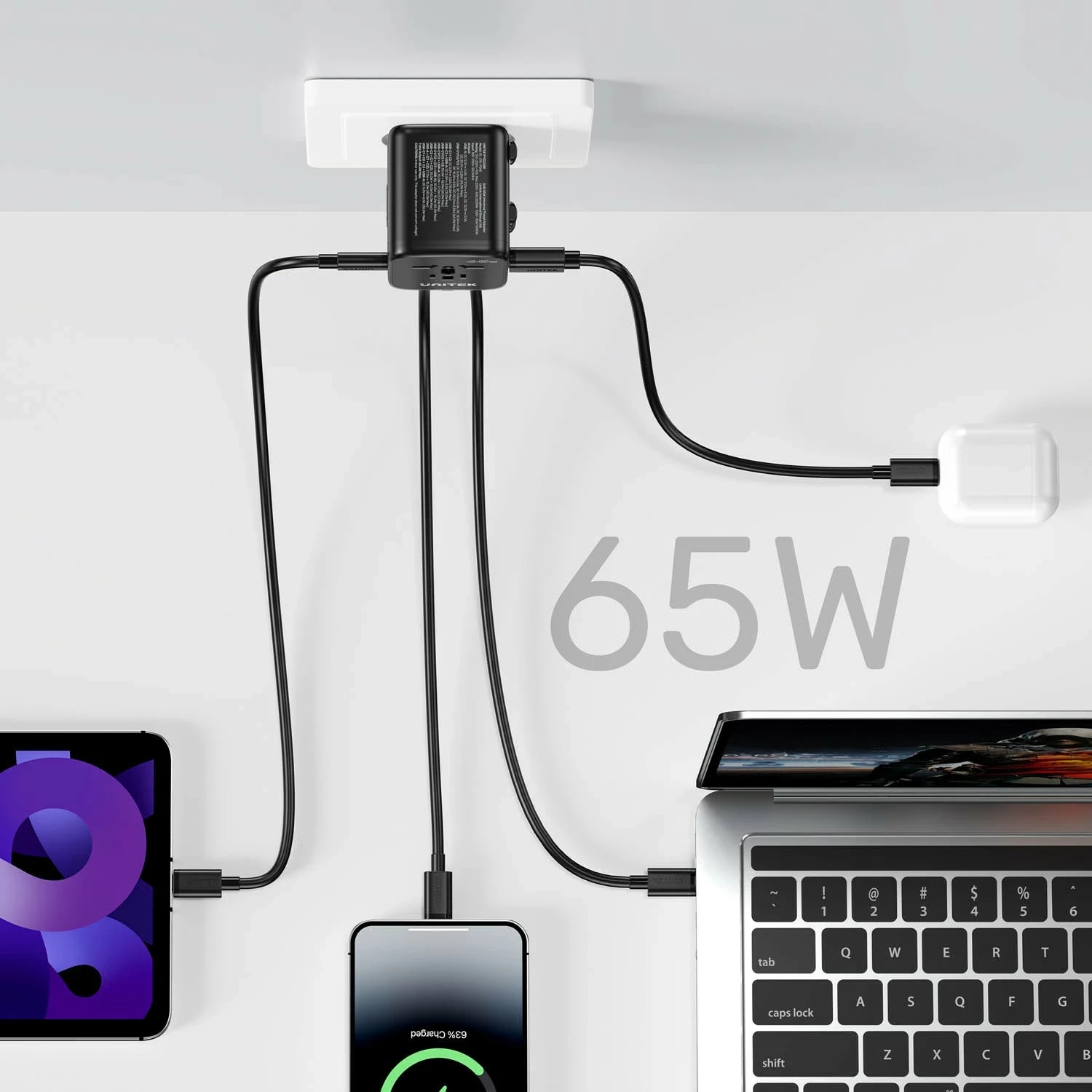 Potovalni polnilnik 65 W Unitek