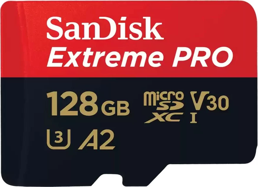 MicroSDXC kartica SanDisk Extreme PRO, 128 GB, Class 10, UHS-I, črno-rdeča