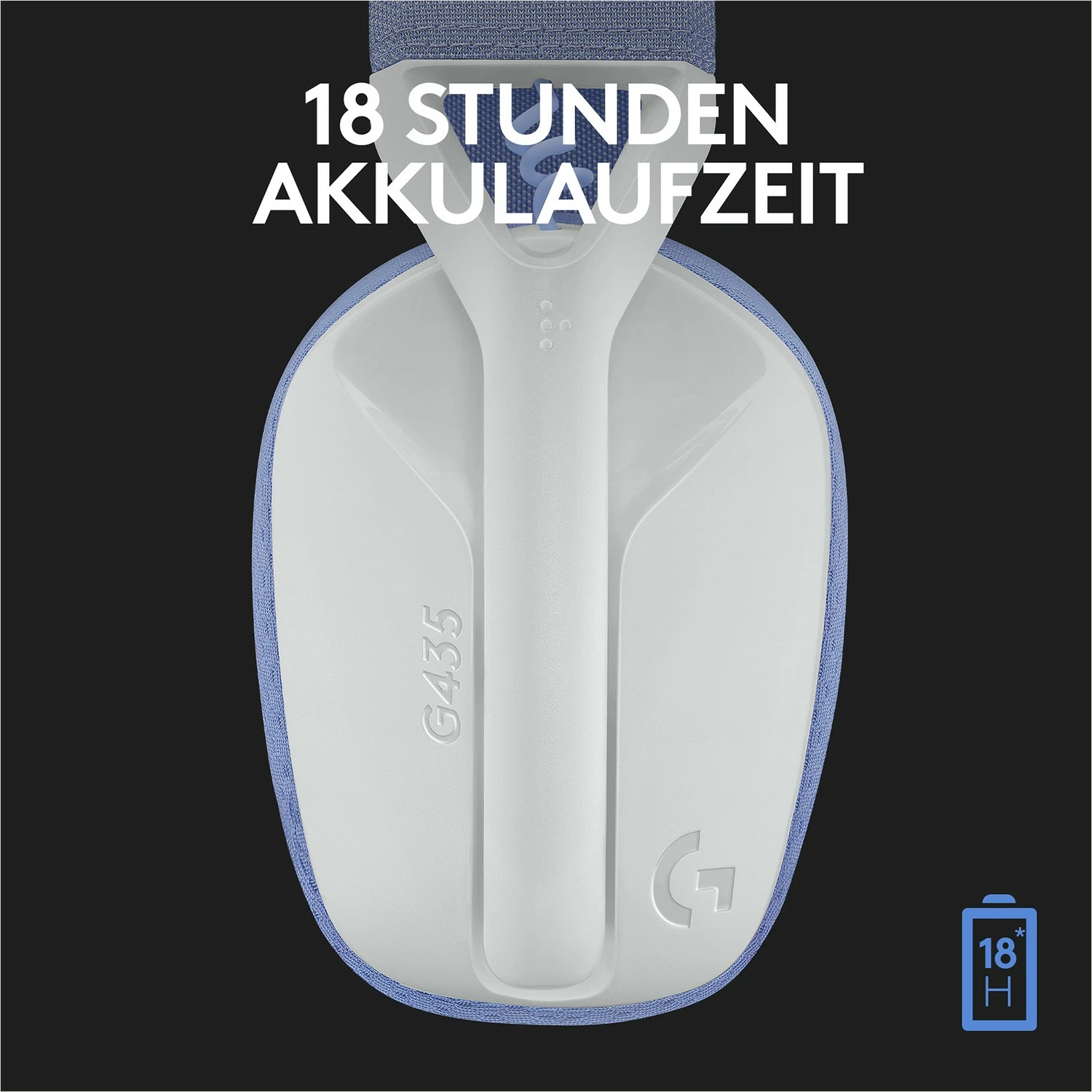 Gaming slušalke Logitech G G435 LIGHTSPEED, brezžične, 20 - 20000 Hz, 165 g, bele in vijolične