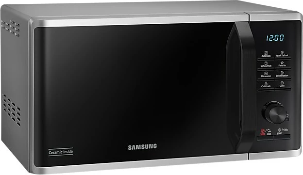 Mikrovalovna, Samsung MS23B3515AS, Solo, 23 L, 1150 W, LED, črno/siva