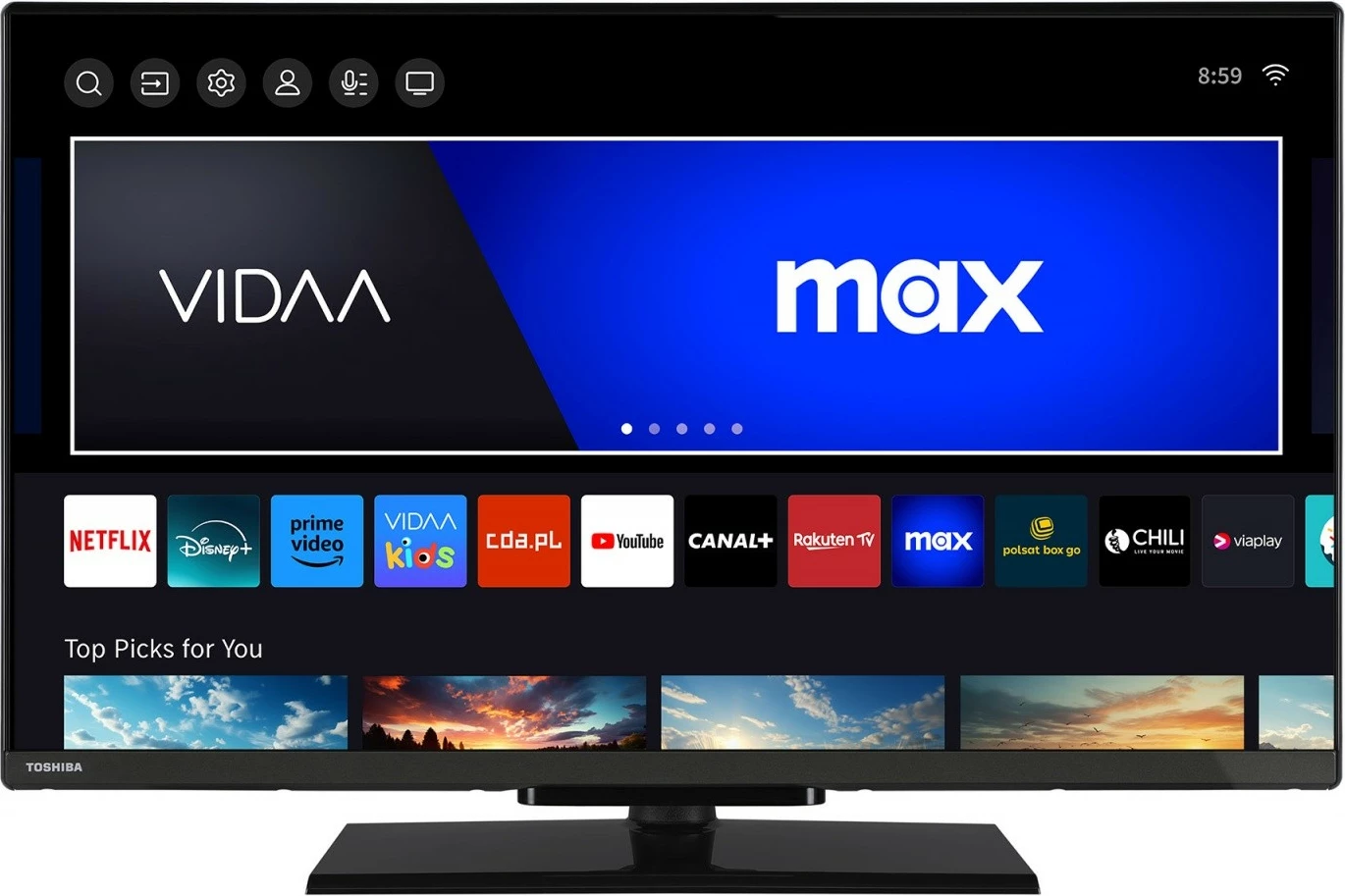 LED televizija 32", Smart TV Toshiba 32WV3F63DG, HDR10, WiFi, črna