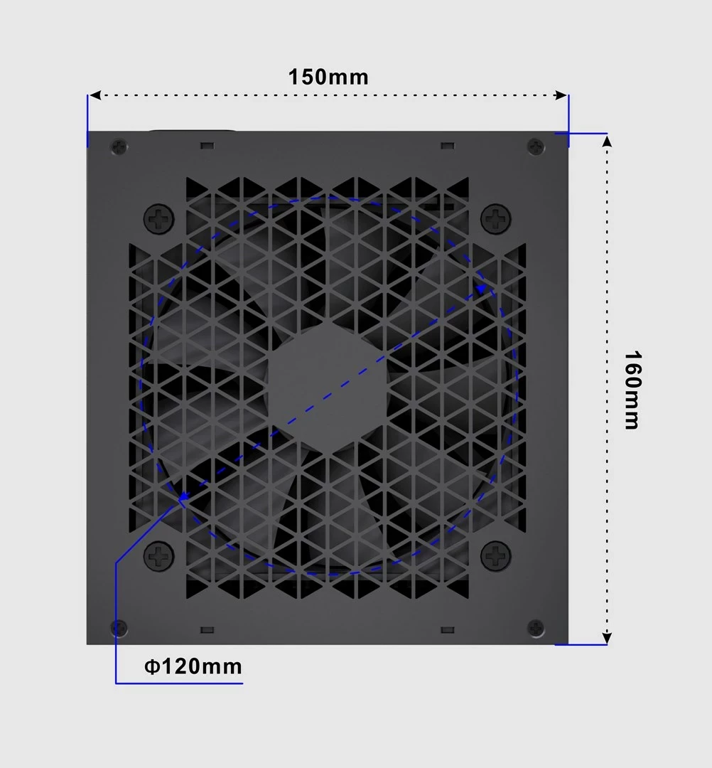 Napajalnik za računalnik Gembird Fornax Power 750W, 80 PLUS Gold, črn