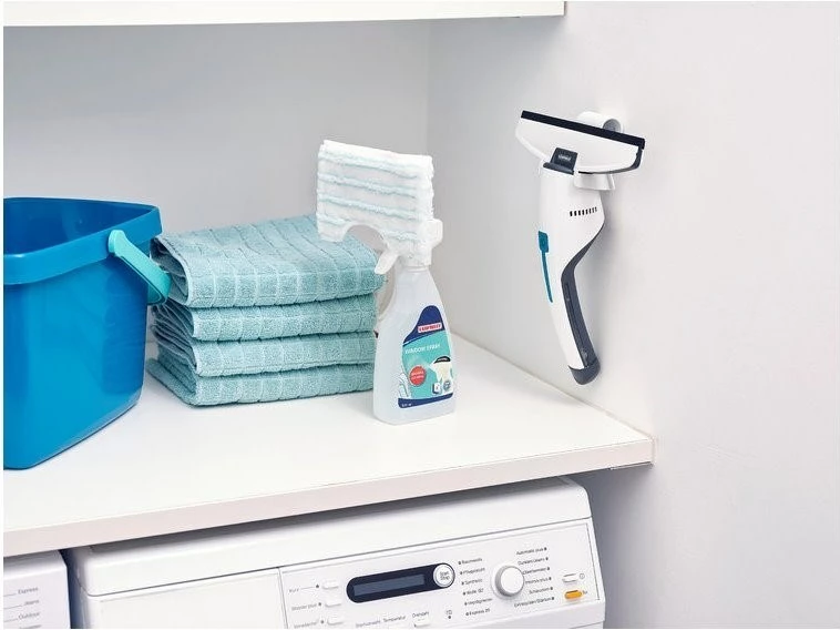 Električni čistilec za okna Leifheit NEMO, 28 cm, IPX7, črn/tirkizna/bel