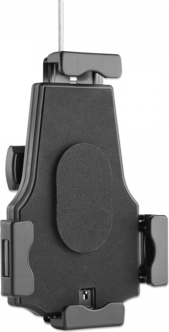 Stojalo za tablico 7,9–10,5 palca, z ključavnico in varnostno vrvico, namizno/stensko, črno Manhattan 462112