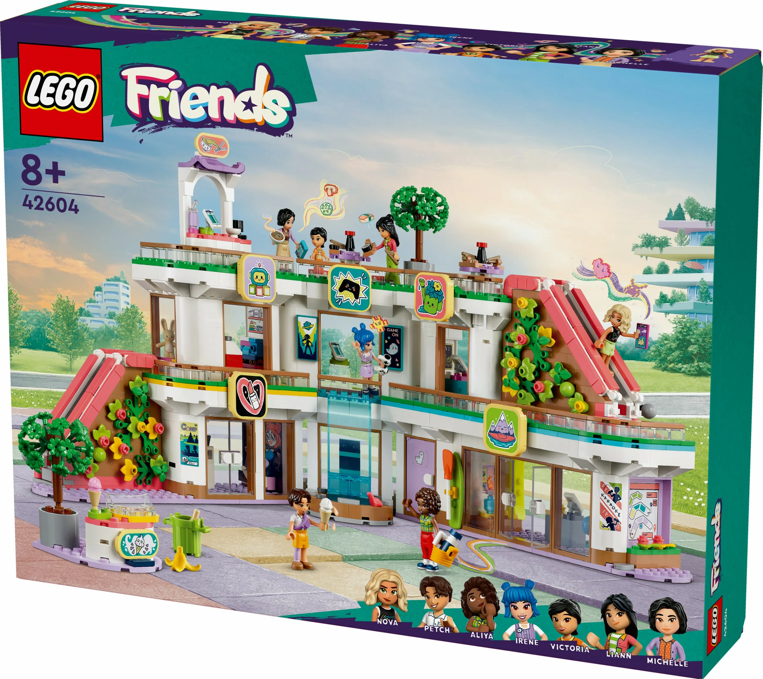 Set za gradnjo LEGO Friends 42604 Nakupovalni center Heartlake City, večbarven