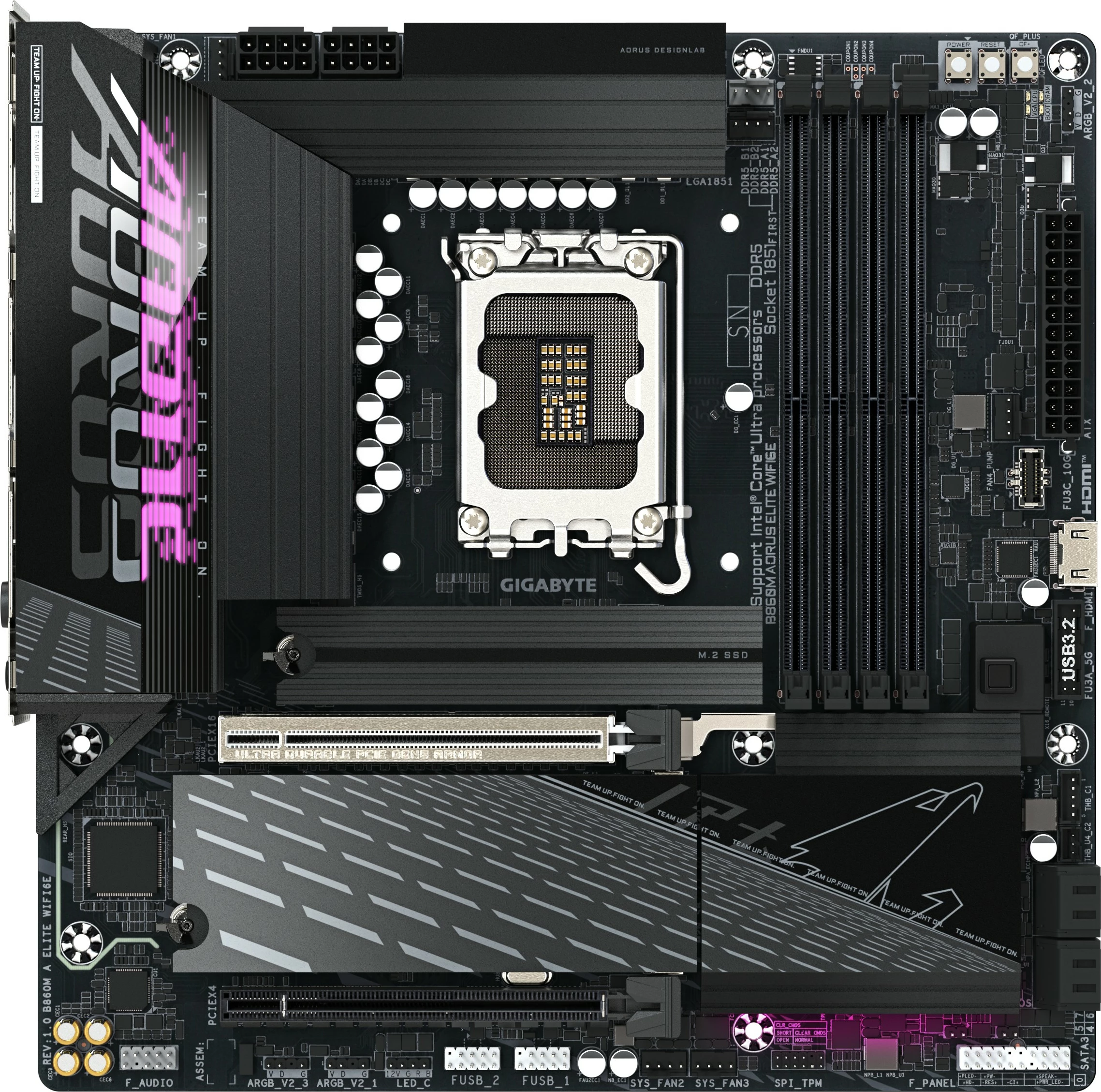 Plošča za matično ploščo Gigabyte B860M AORUS ELITE WIFI6E, LGA1851