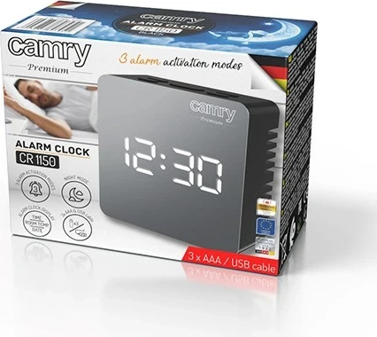 Digitalna budilka z LED zaslonom Adler CAMRY CR 1150b, črna