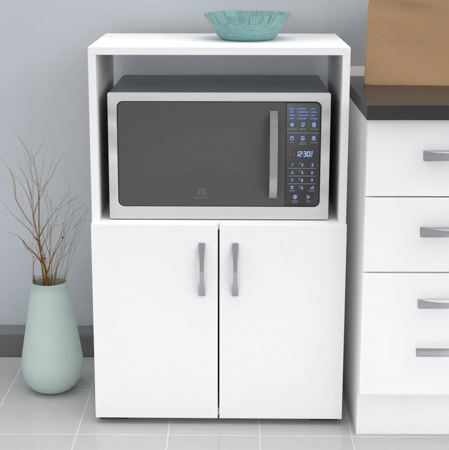 Kuhinjska omarica NITO FH18197.01 melamin v beli barvi 60x36x92H cm