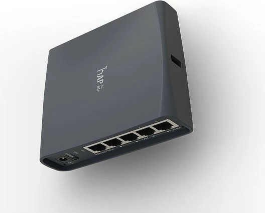 Dual-band dostopna točka MikroTik hAP ac lite tower, 2.4 GHz, 5 GHz, 10/100 Mbit/s, črna Dual-band dostopna točka MikroTik hAP ac lite tower, 2.4 GHz, 5 GHz, 10/100 Mbit/s, črna