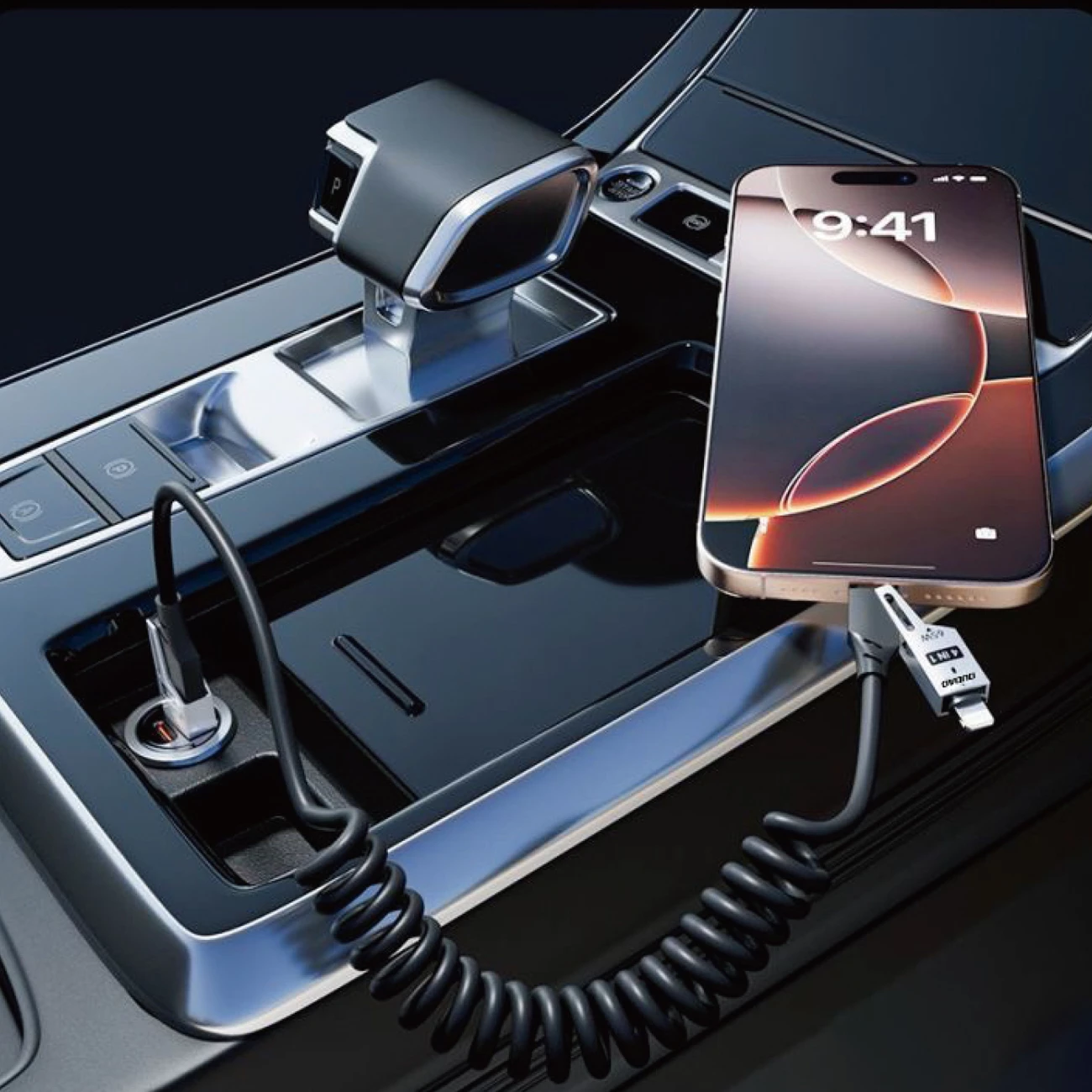 Kabel 4-v-1, 1,5 m, 65W, USB-A/USB-C na Lightning/USB-C Dudao L20 Pro, črn