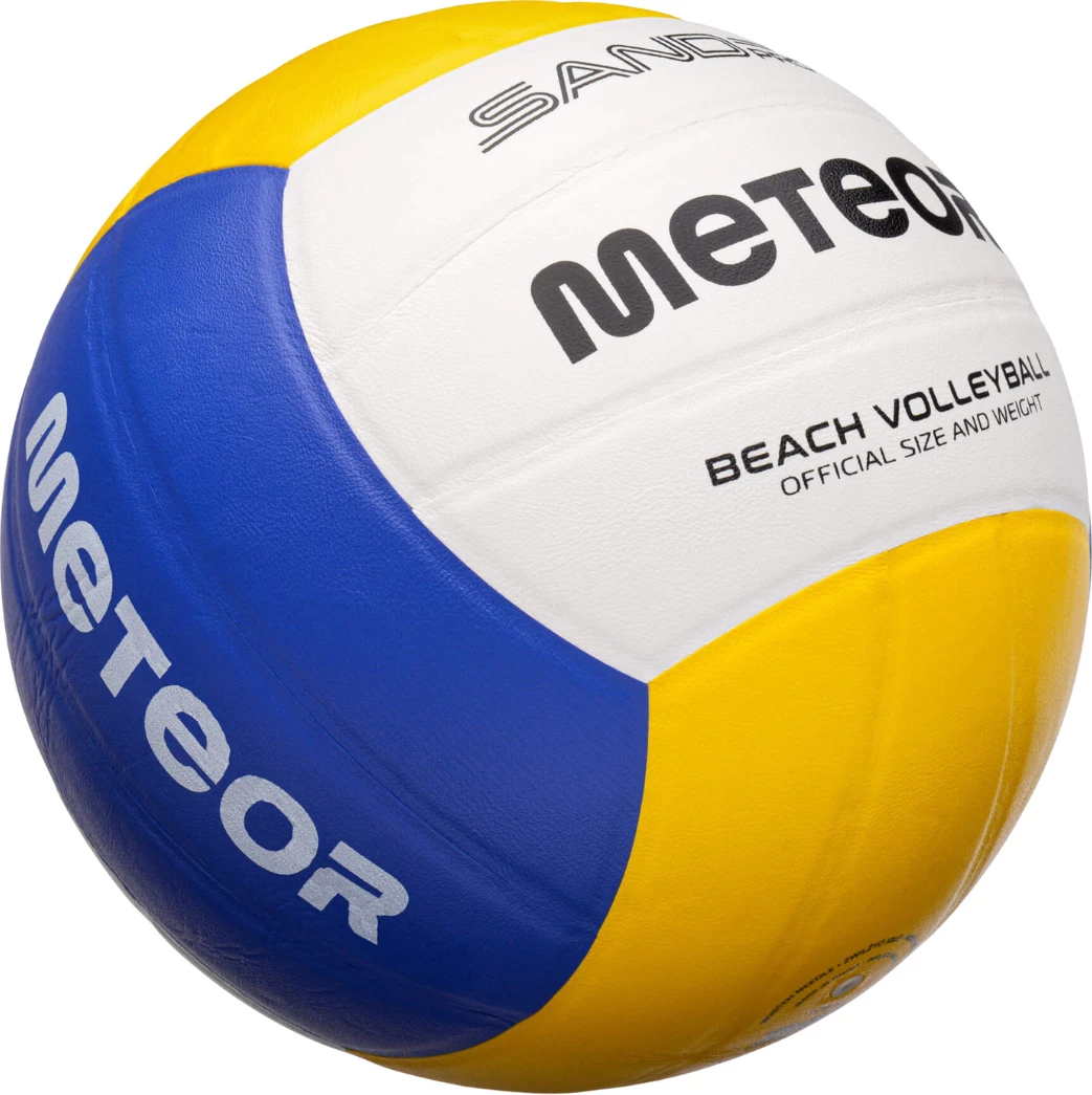 Volejbalna žoga za plažo Meteor, bela-rumeno-modra