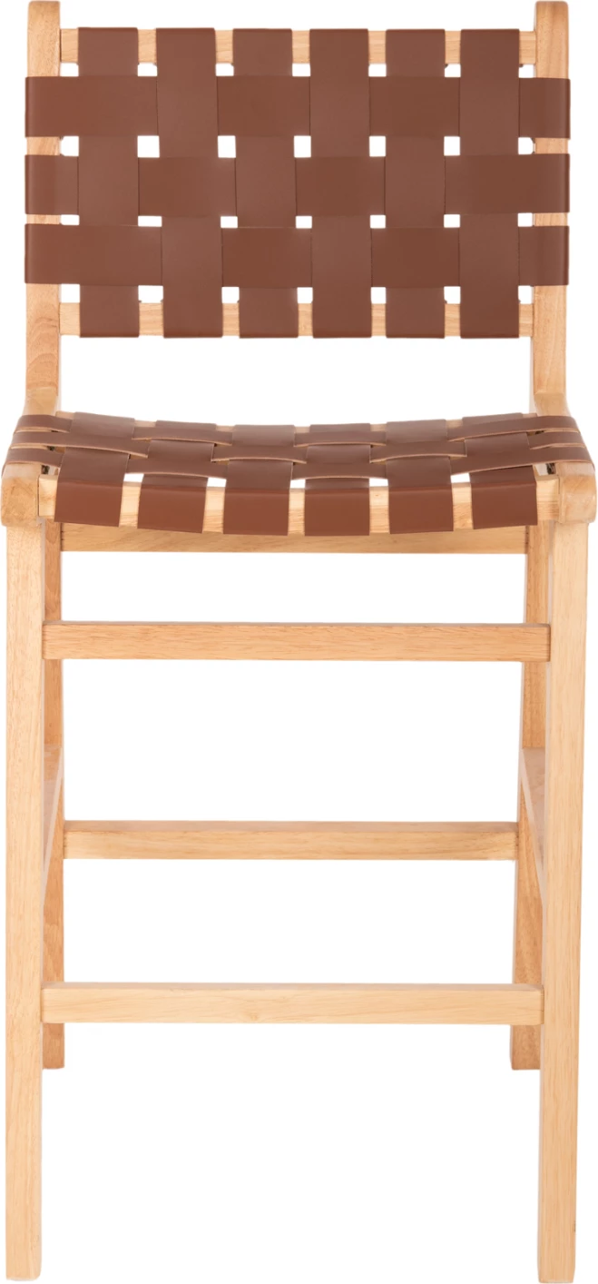 Barski stol FELIPE srednje višine FH9329.01 Toon les v naravni barvi-rjavi PU 45x47x94Hcm