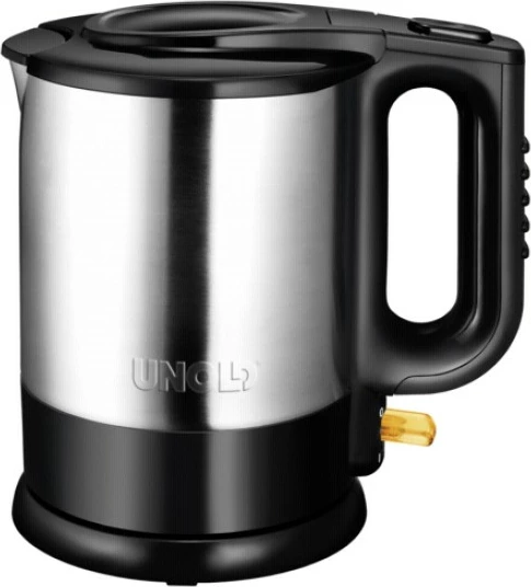 Električni vrelec 1,5 L, 2200 W, inox/črn — UNOLD Blitzkocher Edition
