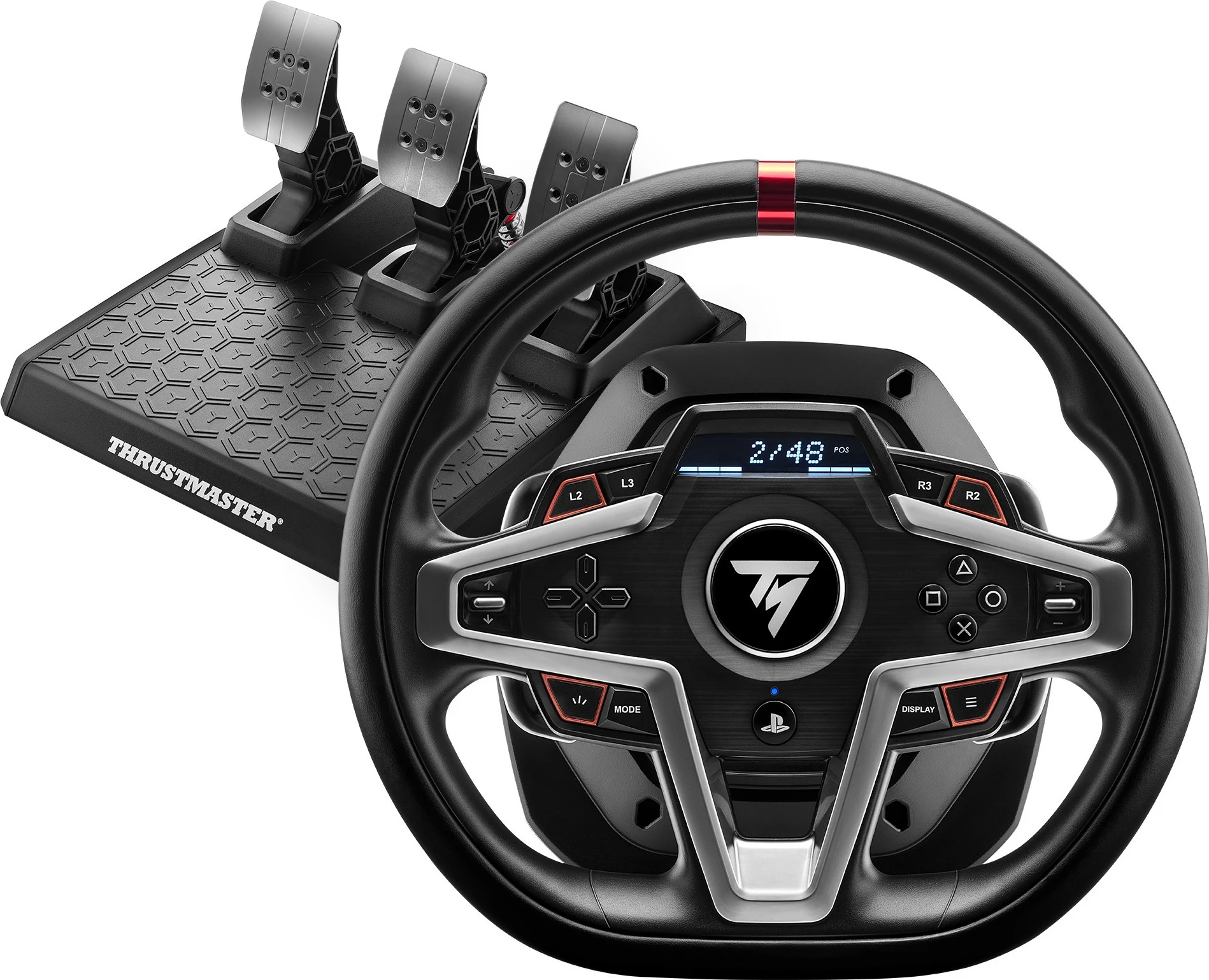 Volan s pedali Thrustmaster T248P za PS5/PC, črn