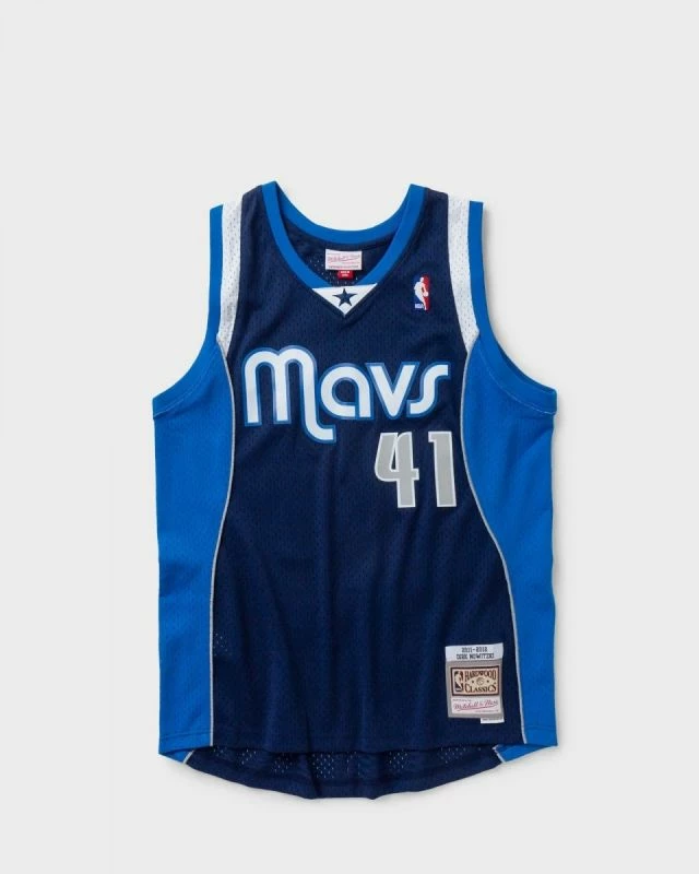Športna majica NBA Swingman Dallas Mavericks Dirk Nowitzki, Mitchell & Ness, temno modra