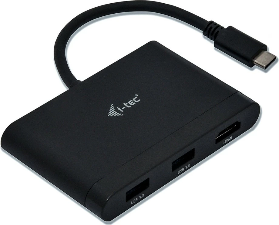 Adapter USB-C z HDMI, 2x USB 3.0, Power Delivery, črn, i-tec C31DTPDHDMI