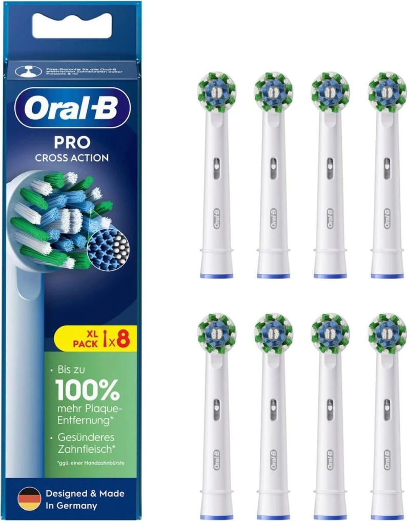 Glava sonične zobne ščetke Oral-B 860472, bela, paket 8