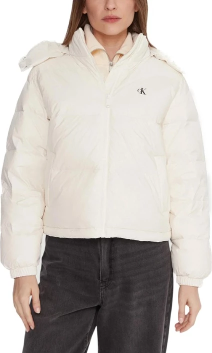 Jakna za ženske Calvin Klein Jeans, bela