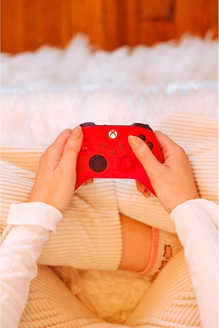 Brezzični igralni kontroler, Microsoft Xbox Wireless Controller QAU-00012, Bluetooth/USB, rdeč