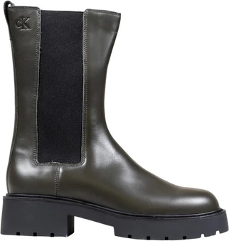 Škornji ženske Calvin Klein Jeans, sivi