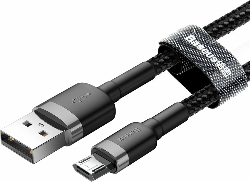 USB na micro USB kabel, Baseus Cafule CAMKLF-HG1, 3 m, sivo-črn