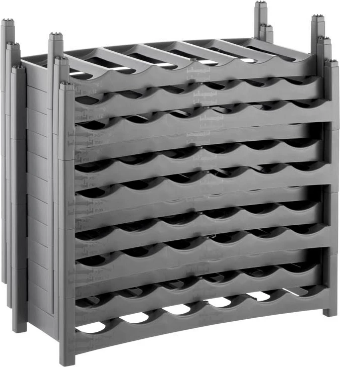 Stojalo za vino Rotho VARIO za mizo, 6 steklenic, sivo