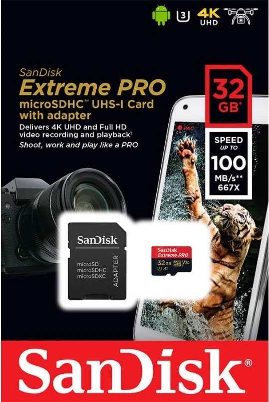 Kartica za pomnilnik SanDisk microSDHC Extreme Pro 32 GB
