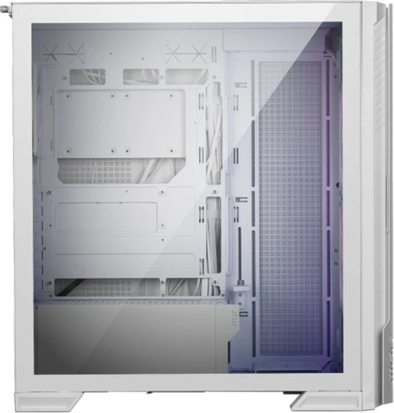 Računalniško ohišje Velox 300R Airflow PZ MPG, midi tower, ARGB, podpora E-ATX/ATX/mATX/mini-ITX, USB Type-C 20 Gb/s, kaljeno steklo, belo