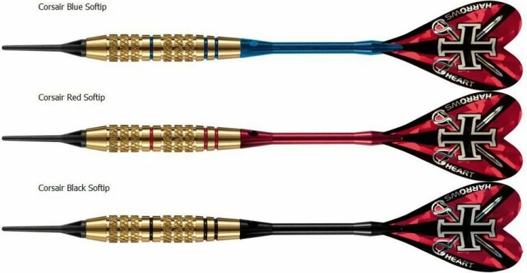 Rekreativne puščice Harrows CORSAIR, črne