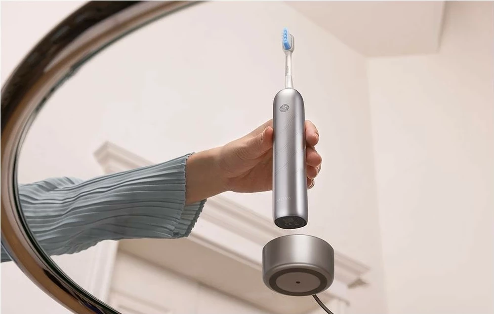 Sonična zobna ščetka Mova Fresh Pro, 10 stopenj intenzivnosti, 3 načini čiščenja, srebrna