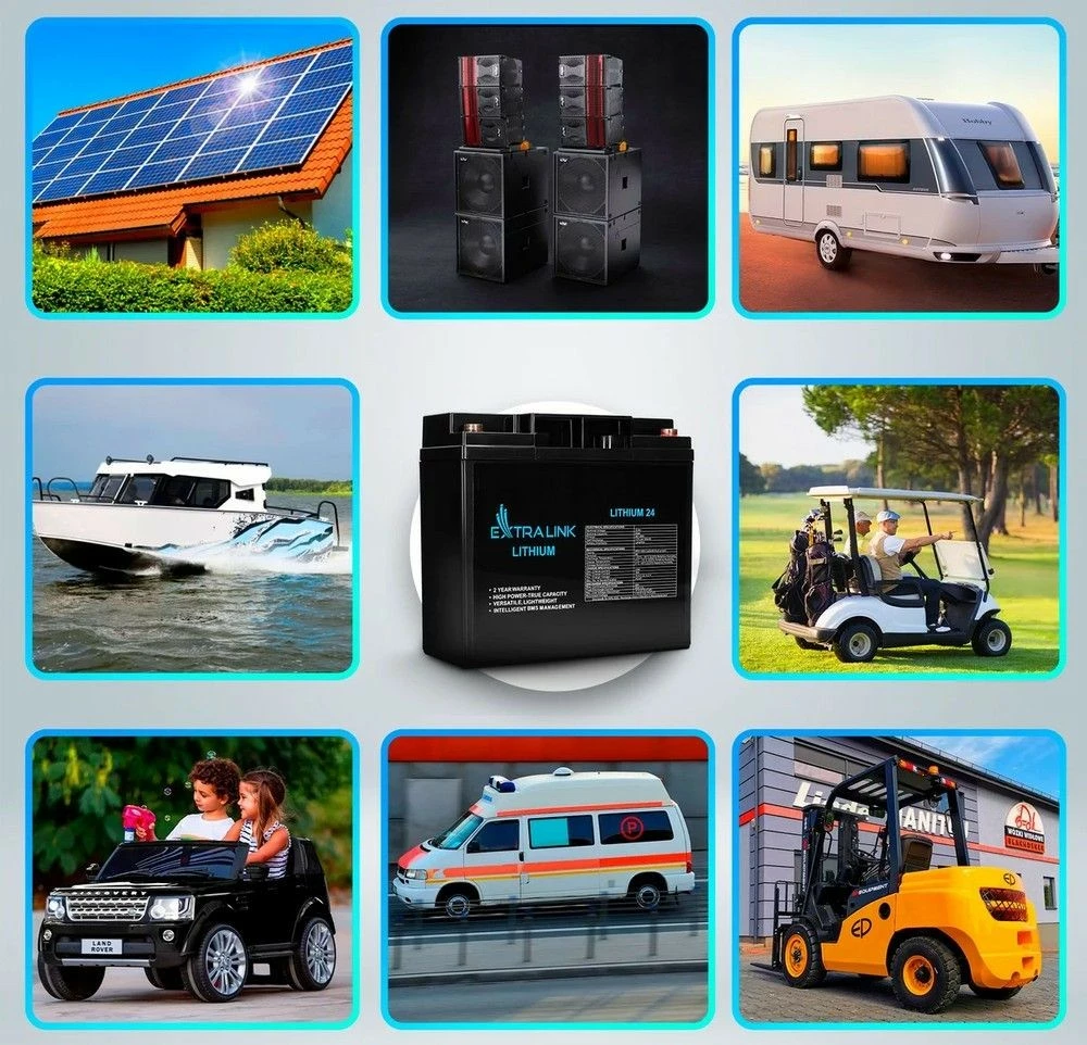 LiFePO4 baterija Extralink EX.30424, 24Ah, 12.8V, črna