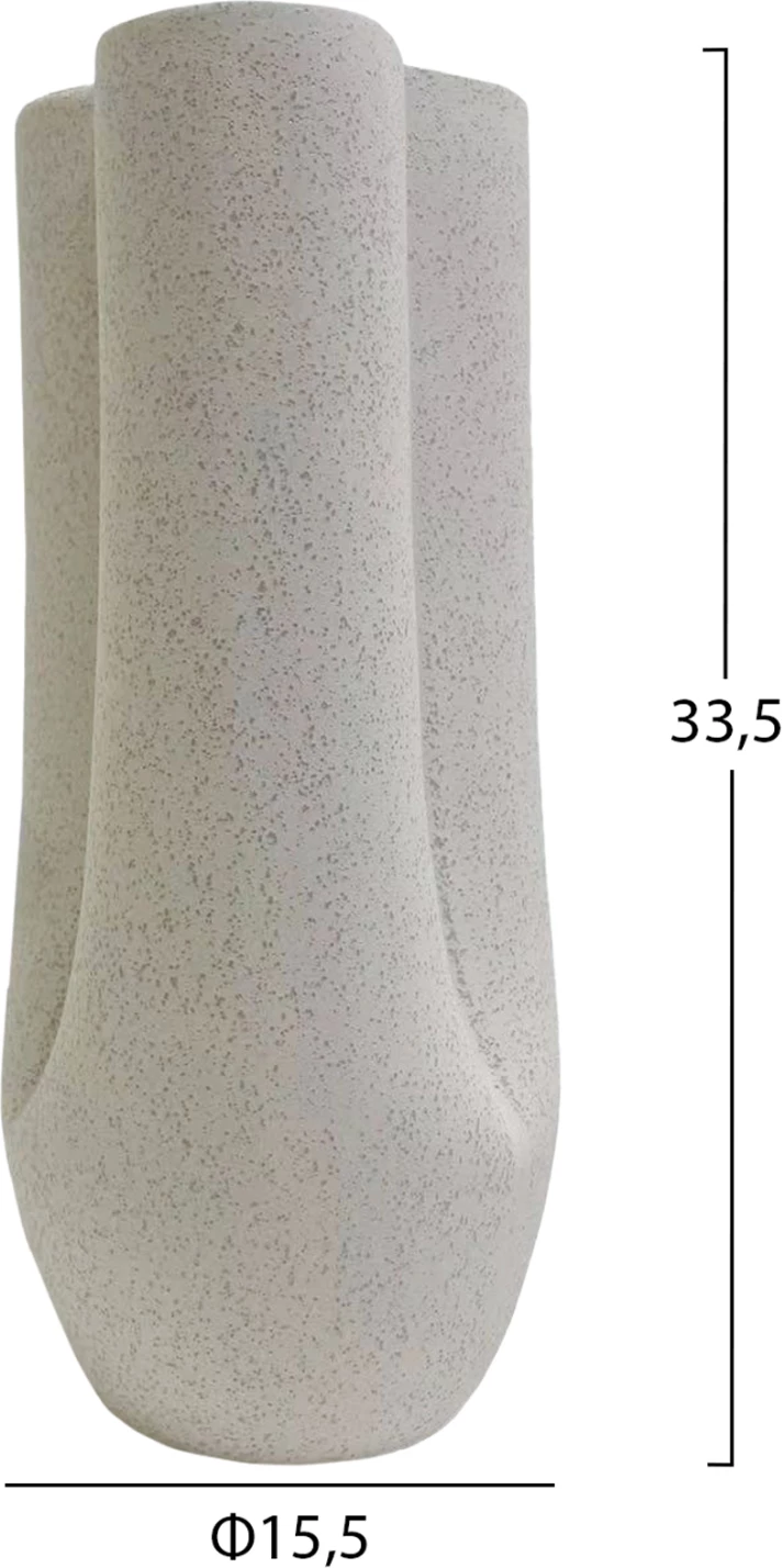 Keramična dekoracija za mizo glazura FH4611.01 v krem beli barvi s kristalizacijo Φ15.5x33.5Hcm