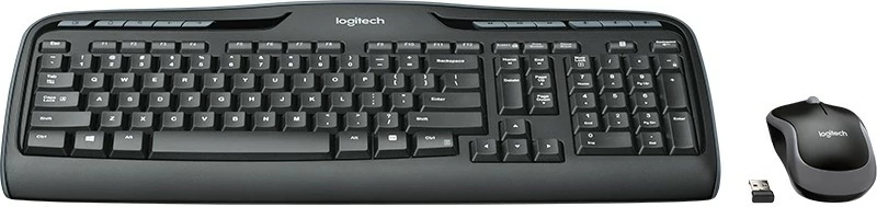 Set brezžične tipkovnice in miške Logitech MK330, QWERTY, polna velikost, optična miška