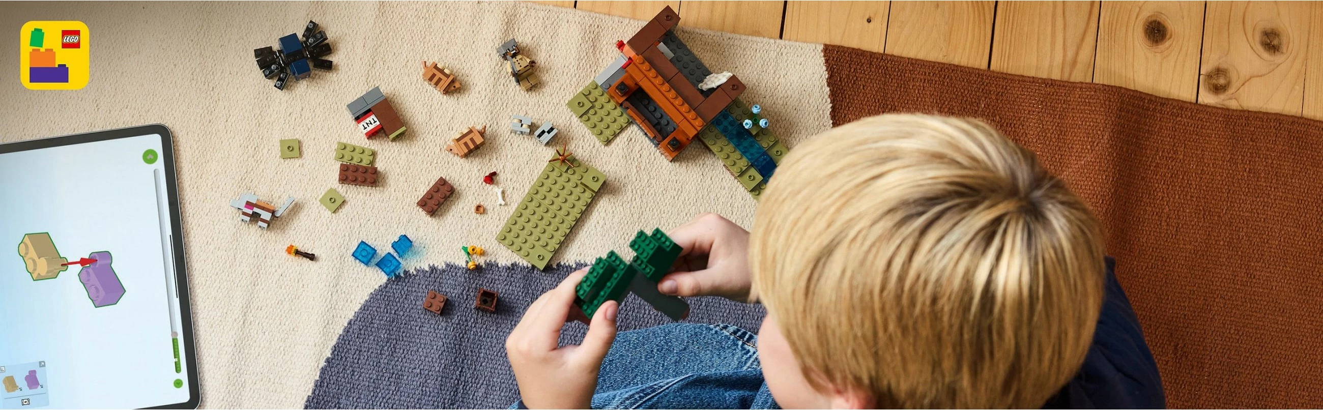 Set gradnje Minecraft 21269, 247 kosov, večbarven