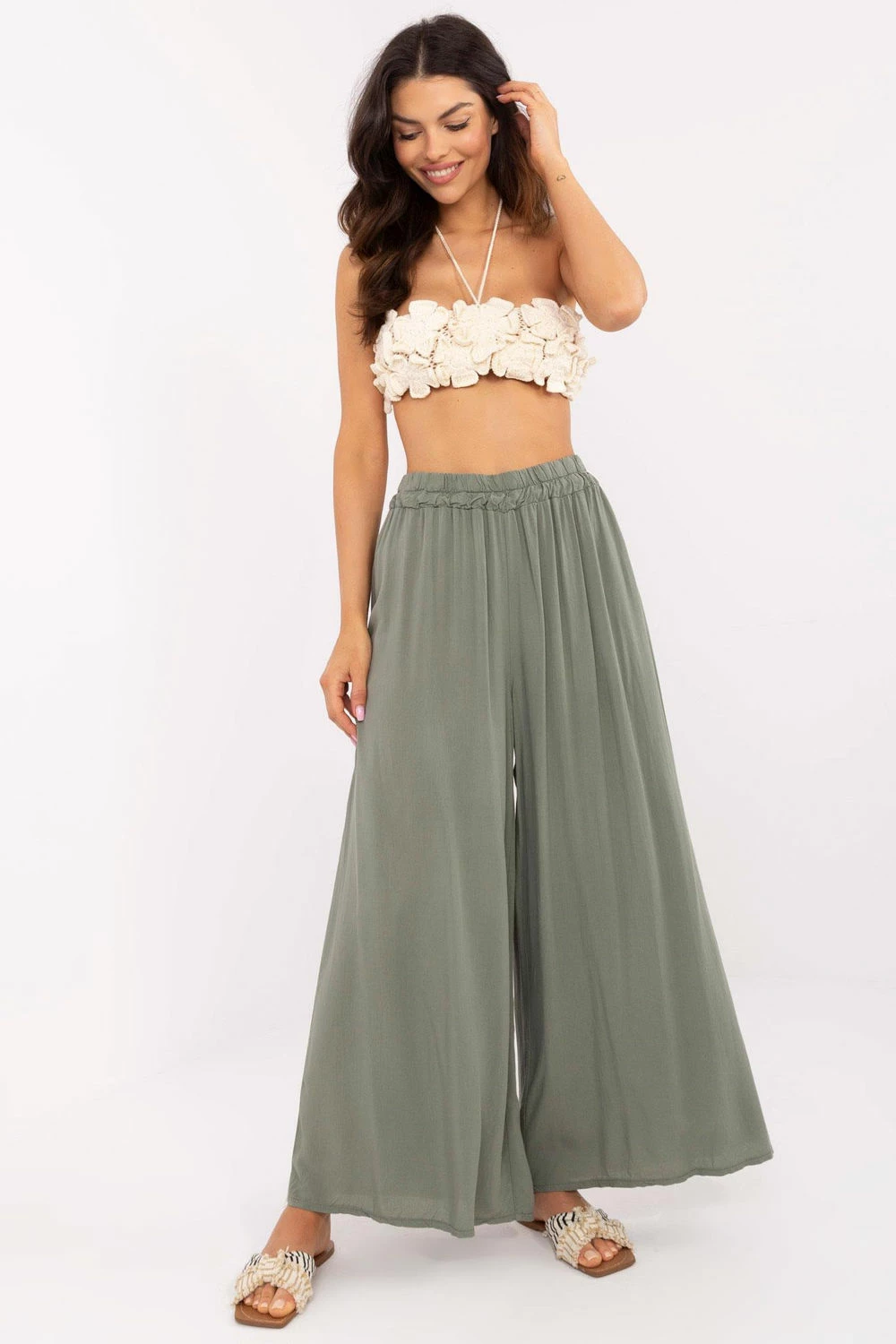 Culottes ženske Och Bella 210678, zelene