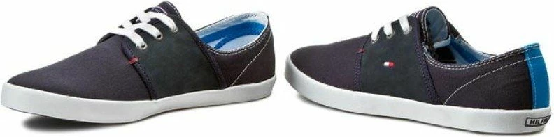Klasni moški škornji Tommy Hilfiger, temno modri