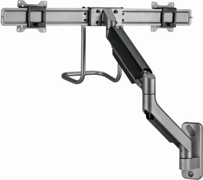 Stenski nosilec za dva monitorja Gembird MA-WA2-02, 17–32 inč, črn