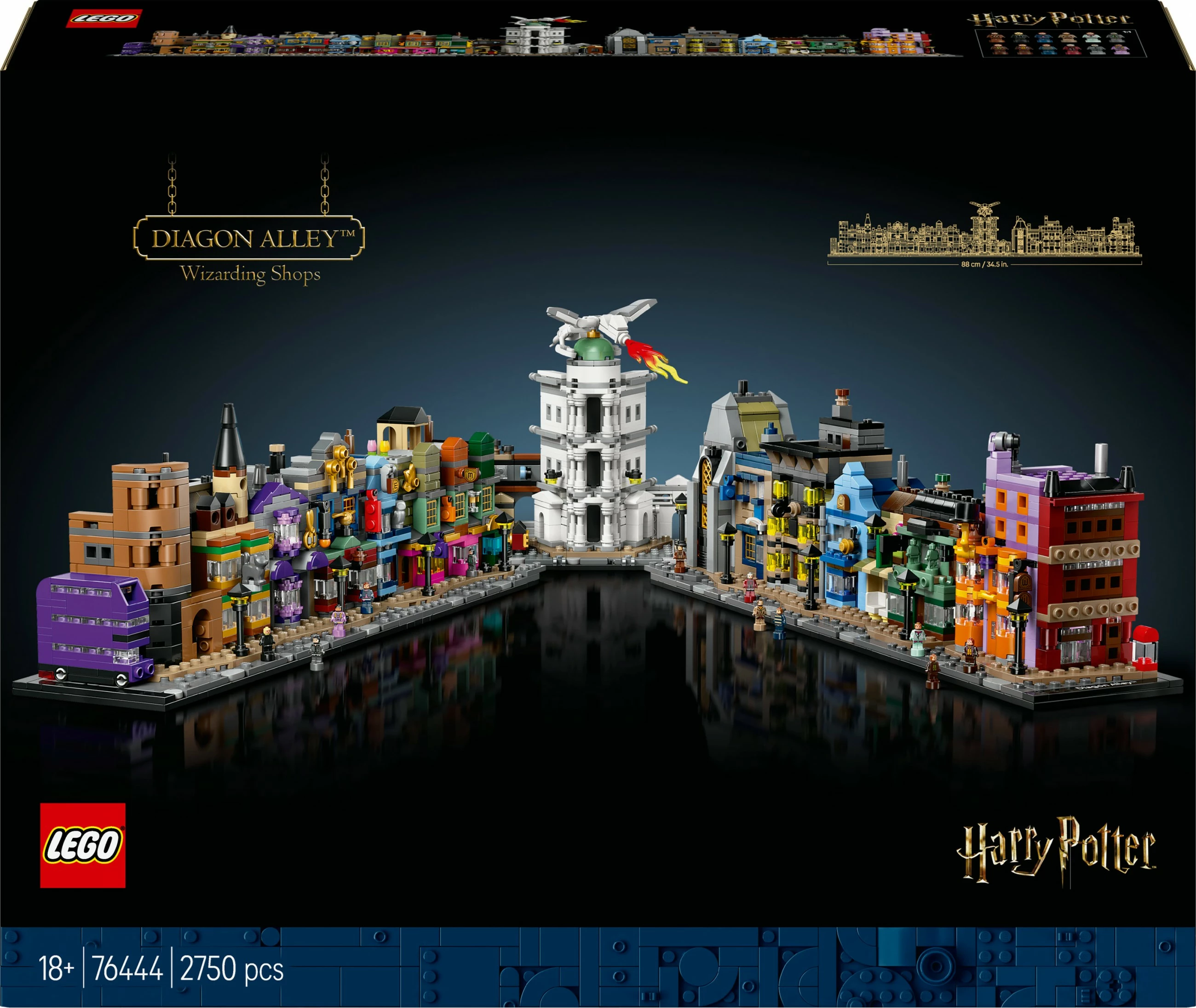 Set za sestavljanje Die Zauberläden der Winkelgasse LEGO Harry Potter, večbarven