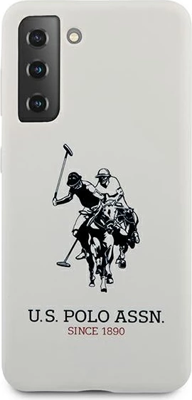 Silikonska maska z logotipom U.S. Polo Assn. za Samsung Galaxy S21, bela