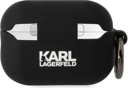 Ovitek za AirPods Pro 2, silikon, Choupette Head 3D, črn, Karl Lagerfeld KLAP2RUNCHK