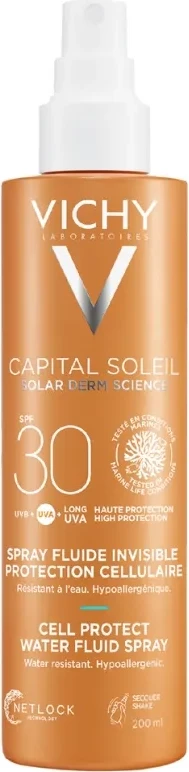 Sprej za sončenje Vichy Capital Soleil Invisible Fluid SPF30, 200 ml