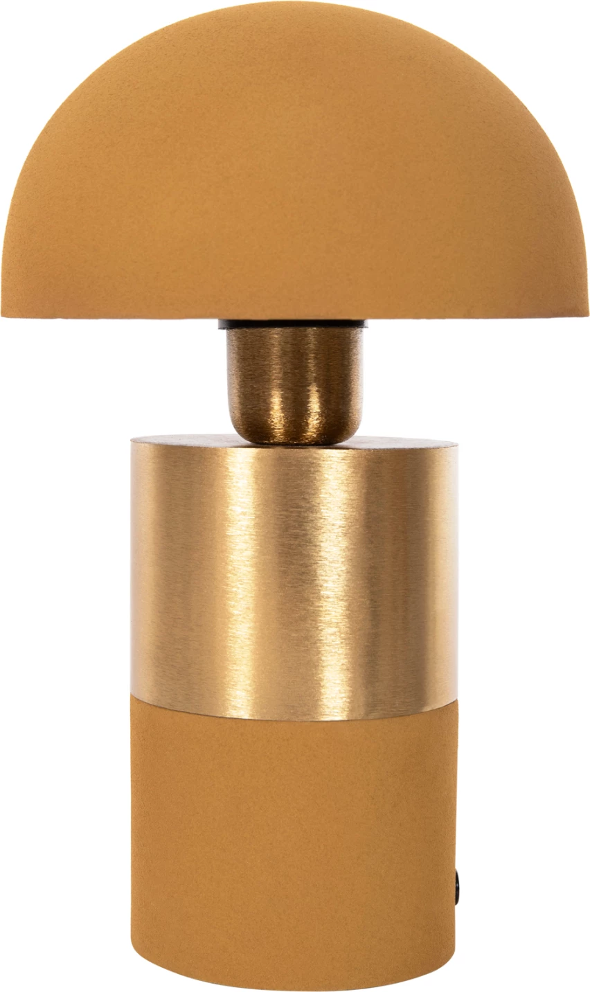 Namizna svetilka PUNE FH4255.09 kovinska v gorčično-zlati barvi Φ18x28Hcm