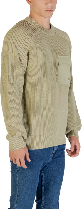 Majica z dolgimi rokavi, Boss, moška, bež