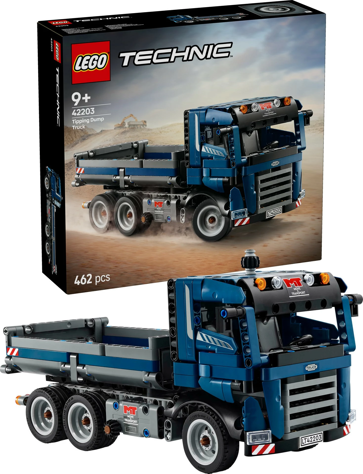 Gradbeni komplet LEGO Technic premetni tovornjak, 462 kosov, večbarven