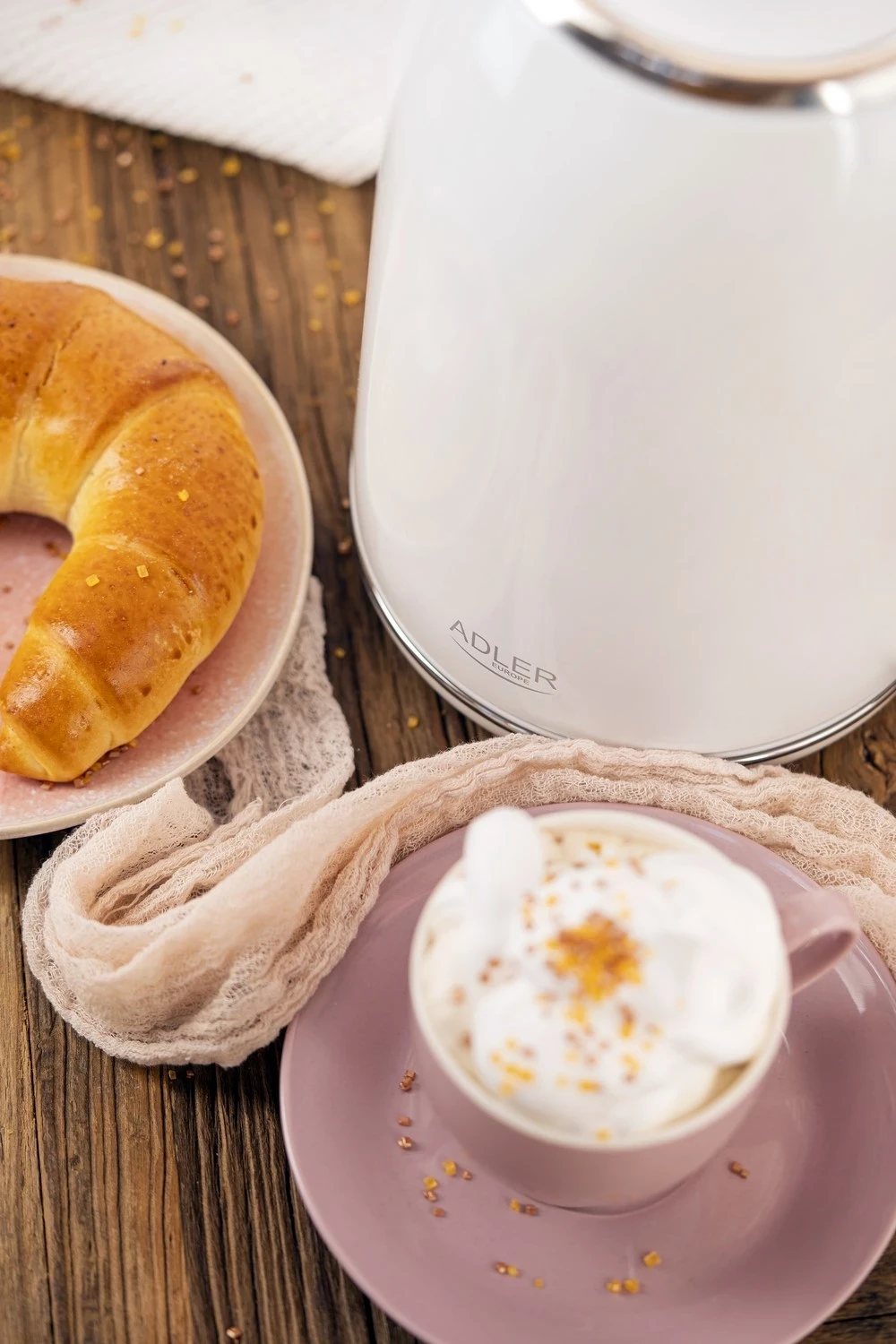 Električni čajnik, Adler AD 1341, bel