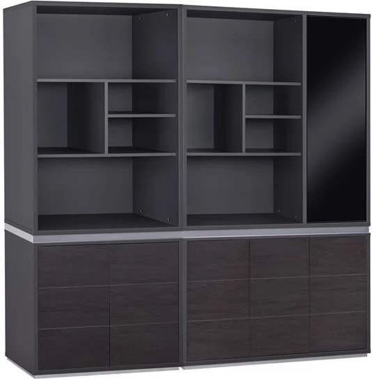 Profesionalna pisarniška knjižnica komplet 2 kosa Rosewood FH11201