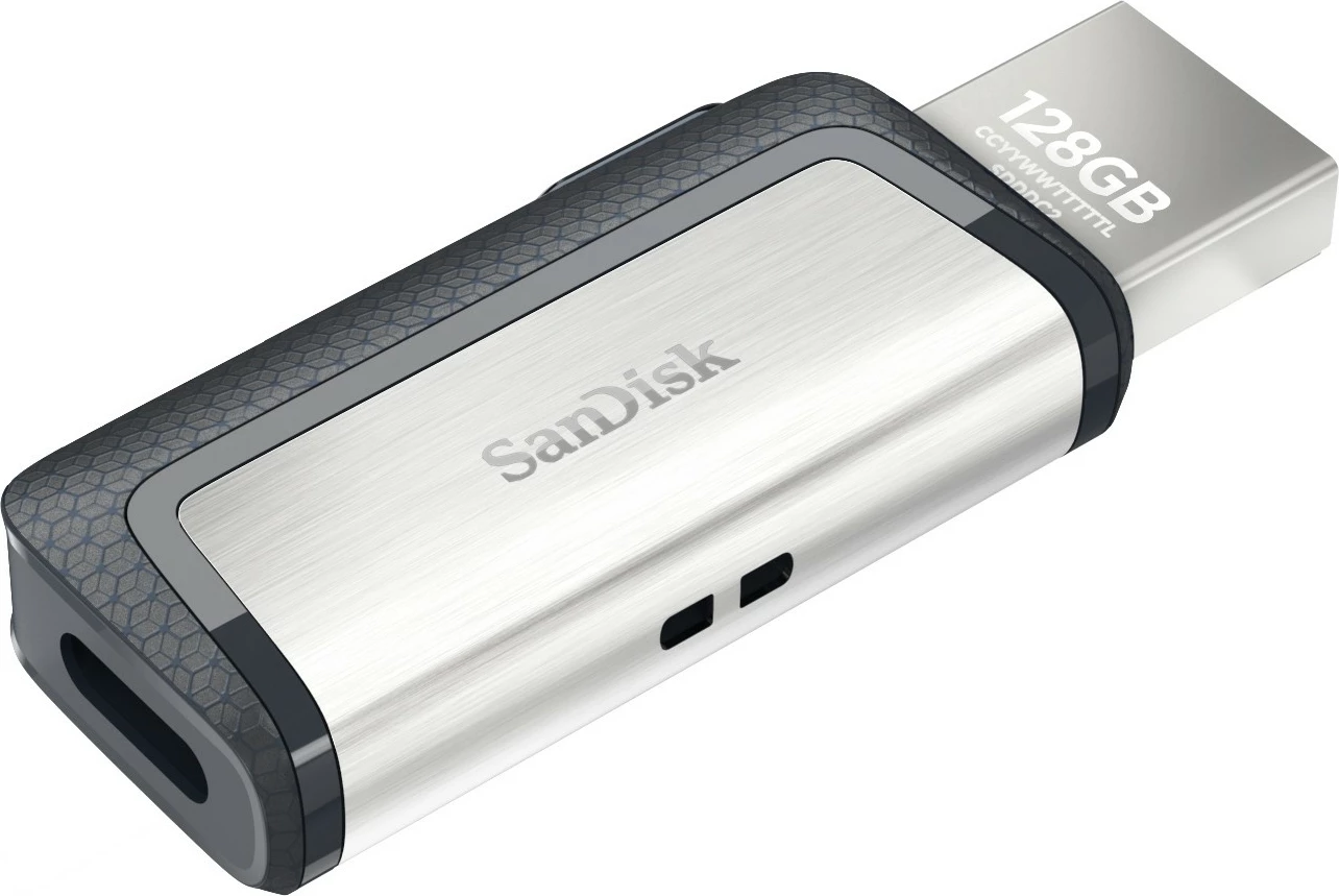 USB ključek SanDisk Ultra Dual Drive, 128 GB, USB Type-A/Type-C, črno/srebrn USB ključek SanDisk Ultra Dual Drive, 128 GB, USB Type-A/Type-C, črno/srebrn