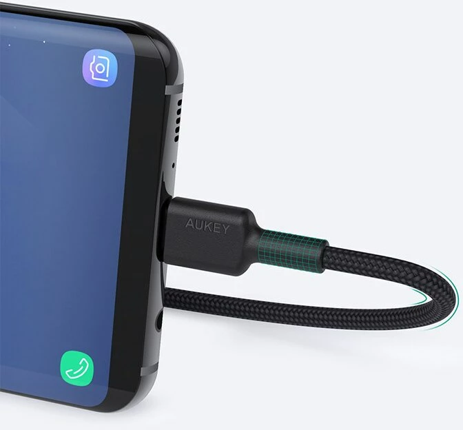 Kabel USB-C PD 3A 0,9 m, črn — AUKEY CB-CD30