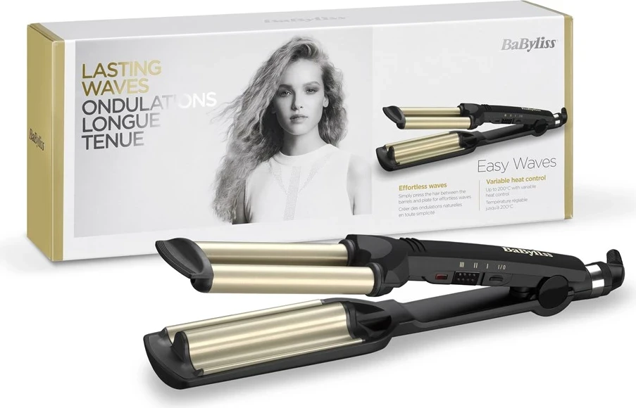 Kodralnik za valove BaByliss C260E, črn in srebrn