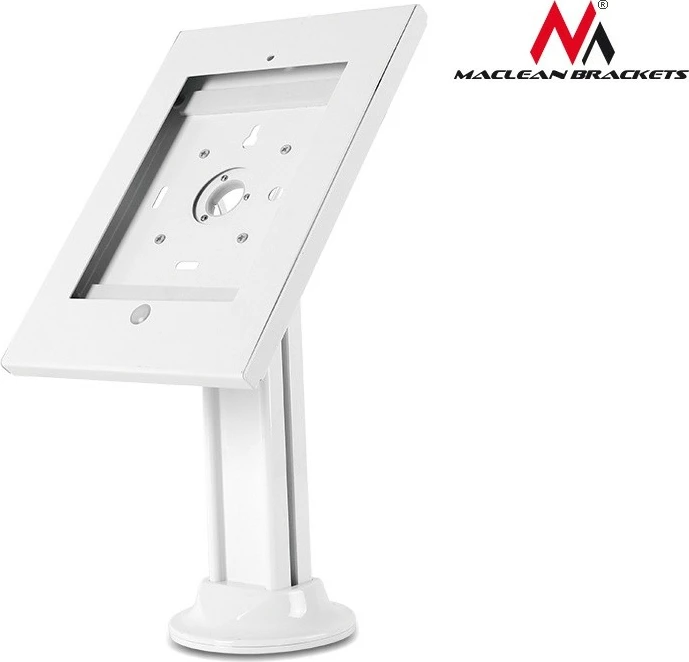 Stojalo za tabloide za mizo, z zaklepanjem, Maclean MC-677, primerno za iPad 2/3/4/Air/Air2, belo